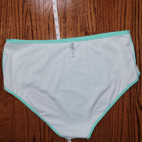 Shein Size 2X Aqua High-Waisted Bikini Bottoms - Picture 3 of 5